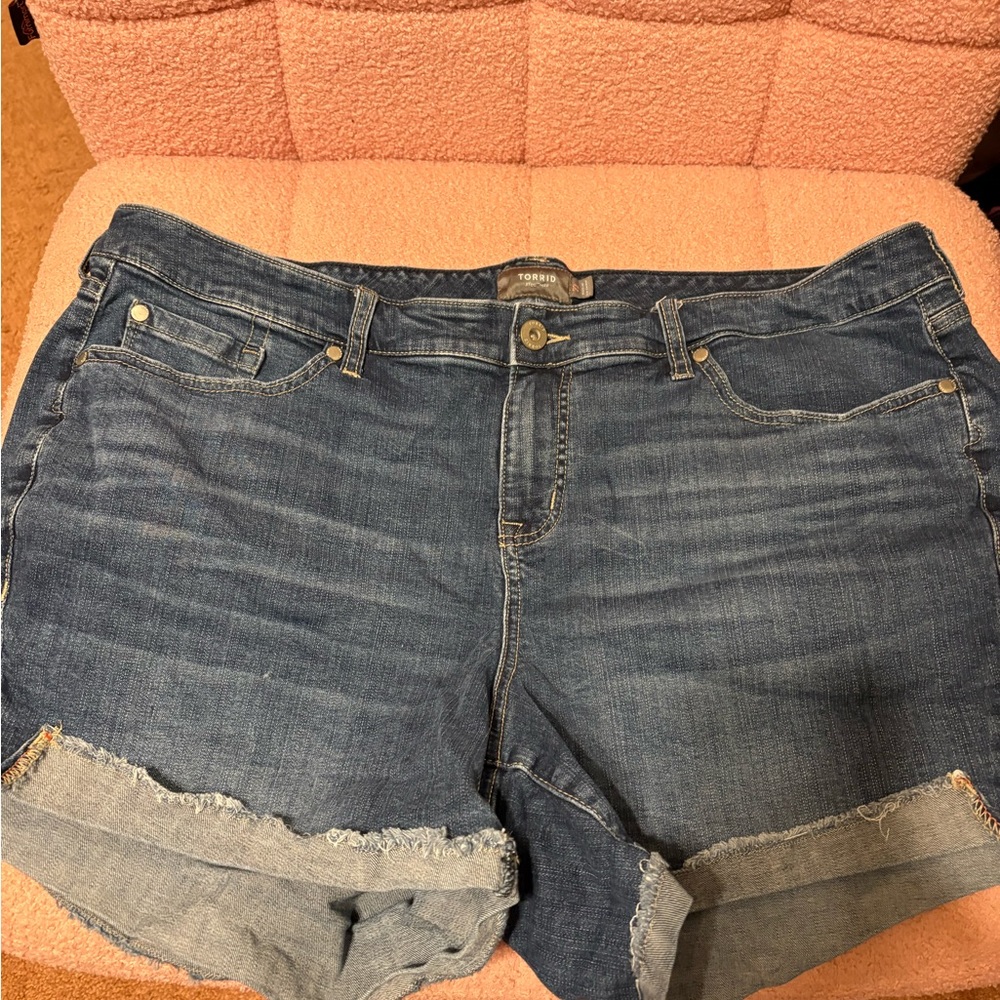 Torrid Dark Blue Denim Shorts
